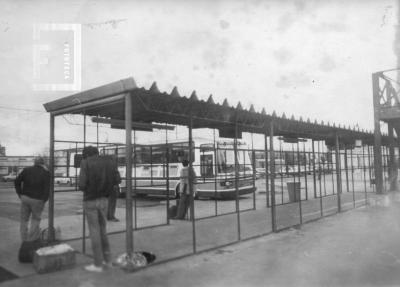 Instalaciones provisorias de la Terminal de Ómnibus