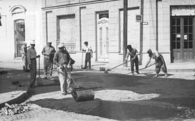 Reparación pavimento calle Alem y Ameghino