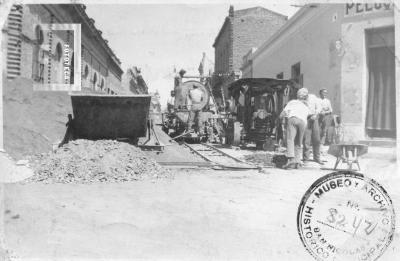 Obras en calle Almafuerte esquina Pellegrini