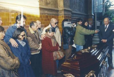 Sepelio de Gregorio Santiago Chervo. Habla el Intendente Pedro Novau.