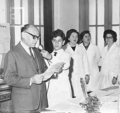 G. S. Chervo. Clase sobre Periodismo en San Nicolás. Escuela Nº 1