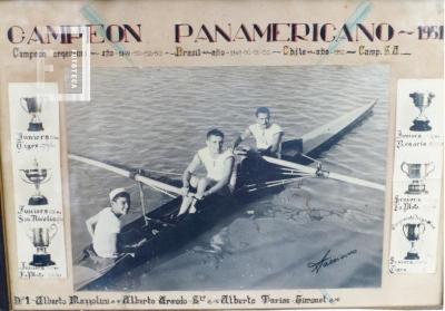 Bote del Club de Regatas Campeón Panamericano (Araudo, Mazzolini, Farías)