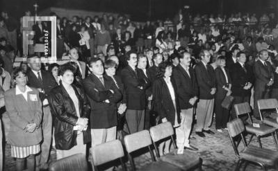 Expoferia. Inauguración. Sarli, Chicha Vázquez, Rubén Yulió, Silvia Montedónico, Eduardo Luis Di Rocco, Contador …, Carlos Puyella, Ricardo Scaglione