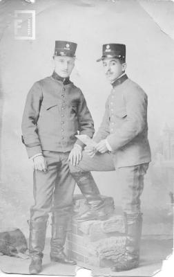 Alberto Blum con uniforme de la Brigada de Pontoneros