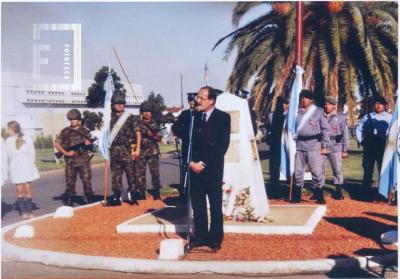Inauguración Monolito recordatorio de Malvinas en Barrio Somisa