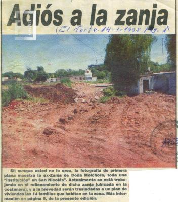 Entubamiento y rellenado de la Zanja de Doña Melchora