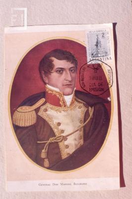 General Manuel Belgrano (reproducción impreso: estampilla, día de emisión)
