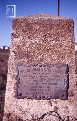 Monolito Conesa, Inauguración Camino Pavimentado
