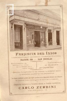 Farmacia //El Indio//, año 1902