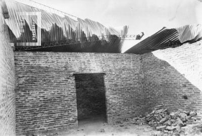 Hogar Geriátrico. Destrozos por temporal durante la construcción.