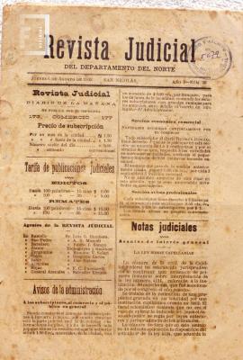 Revista Judicial, 16 de agosto de 1903, Año I Nº 30