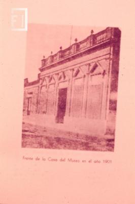 Frente del edificio del Museo, año 1901