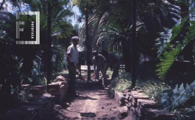 Museo Municipal. Jardín, construcción veredas