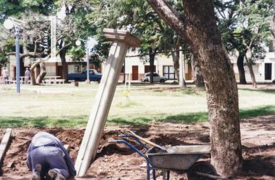 Plaza Sarmiento en remodelación