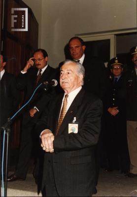 Primera Feria del Libro. Duilio Cámpora disertando