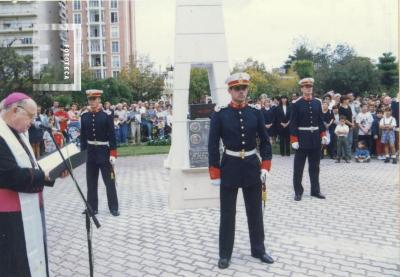 Inauguración columna central Plaza Mitre