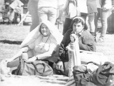 Peregrinos en el Campito de la Virgen del Rosario