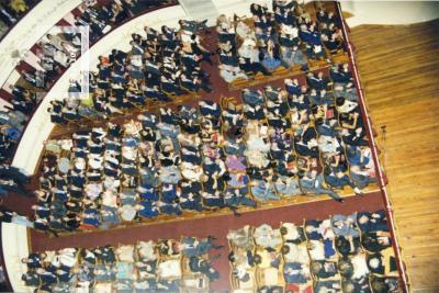 Platea del Teatro Municipal con público