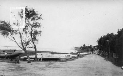 Avenida costanera cuando era de tierra