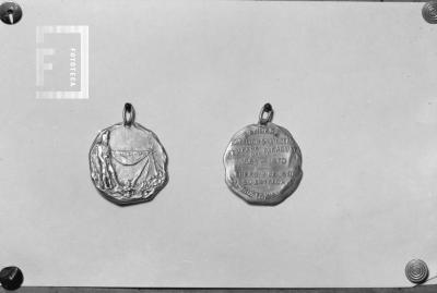 Medalla conmemorativa entrega bandera del Batallón San Nicolás al Museo Histórico Nacional, 3 de enero de 1910