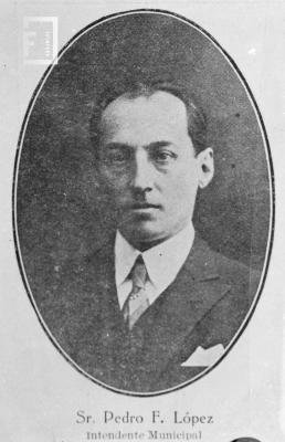 Reproducción retrato impreso de intendente Pedro F. López