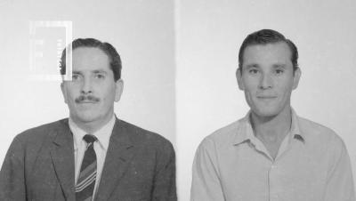 Miguel Espiro (izquierda) y desconocido (derecha)