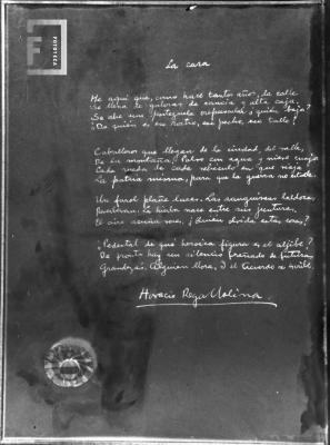 Manuscrito poema //La Casa// de Rega Molina (para hacer fotomontaje con N1374)