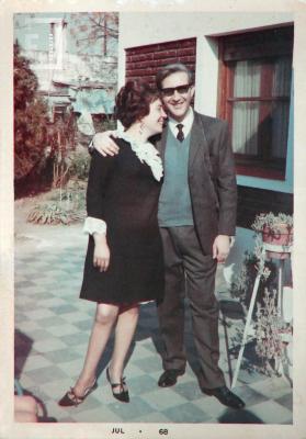 Aida De Pauli y José Colombo en el día de su Boda, 12-7-68