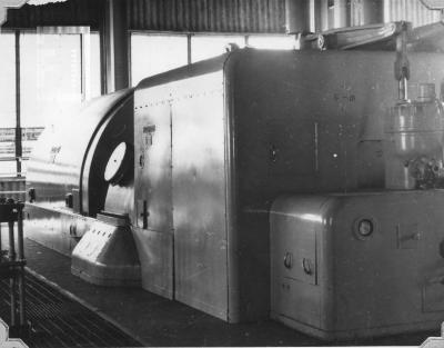 Central Termoeléctrica. Turbina No. 2 antes de la inspección.