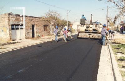 Obra de pavimentación