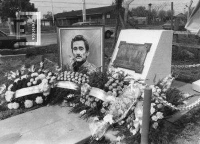 Aniversario de la muerte de Rucci, ofrenda floral
