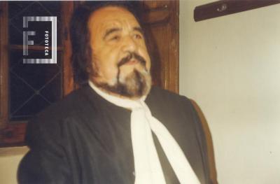 Horacio Guaraní en camarín Teatro Municipal