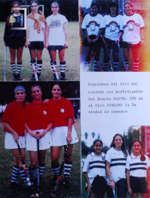Jugadoras del Club del Acuerdo que participaron del evento NORTE-SUR en el club Duendes de la ciudad de Rosario