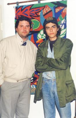 Piero de Vicari, escritor, y Pablo Balbis, poeta y artista plástico