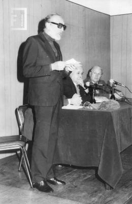 Atilio Milanta en acto presentación libro "Resonancias Nicoleñas", en La Plata