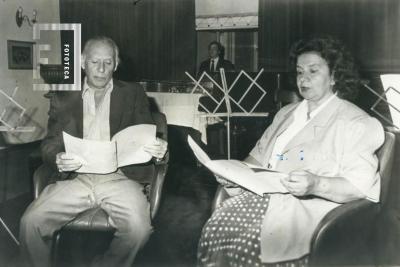 Mario Verandi y Chela De Spirito (Teatro Estable Nicoleño), en Asoc. Rumbo