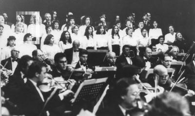 Concierto Sinfónica Pcial. de Rosario. Coros Zonales. Teatro Municipal, Asoc. Rumbo