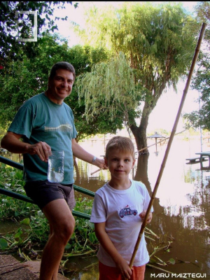 Pescando en el club 