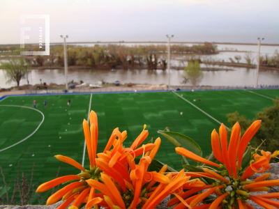 Vista de la cancha de Hockey - club Regatas