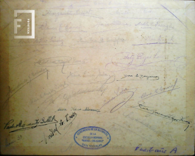 Firmas alumnos promoción 1933 - Escuela Normal