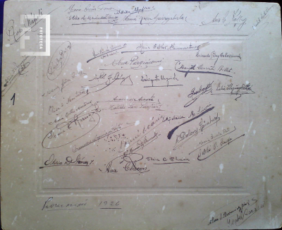 Firmas alumnos promoción 1926 - Escuela Normal 