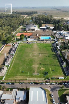 Vista aérea estadio Jacinto Gato López e instalaciones del club Social y Deportivo La Emilia