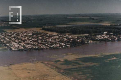 Vista aérea inundación La Emilia