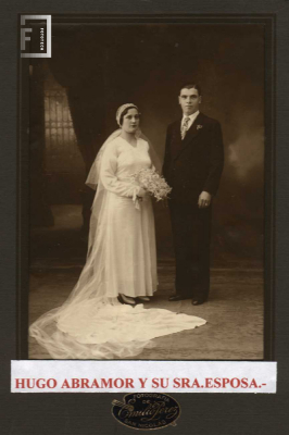 Retrato de boda - Hugo Abramor y esposa 