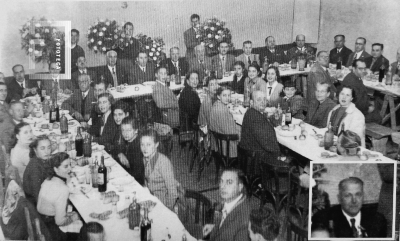 Almuerzo en la cancha de pelota a paleta del Club Belgrano. 