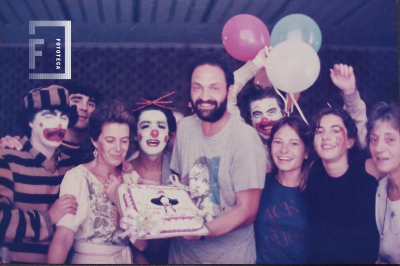 Festejo durante rodaje pelicula FLOP