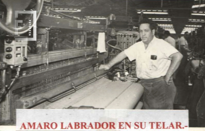 Amaro Labrador en su telar 