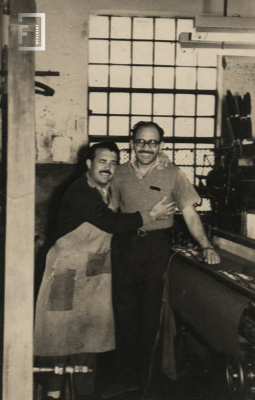 Amigos y compañeros de trabajo - Fábrica textil La Emilia 