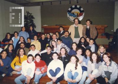 Grupo con Manuel Wirtz y Víctor Sisterna en Luz y Fuerza