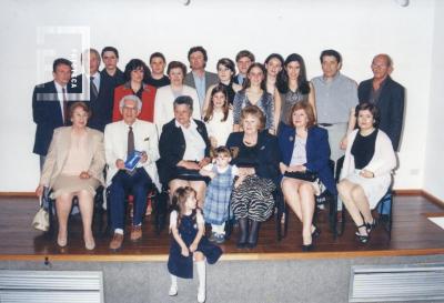 Familiares de Horacio José Lencina, durante la presentación de su Antología Poética